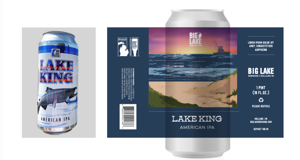 Big Lake Brewing featured can design